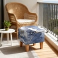 thumbnail image 2 of TSOVTHRID Blue Gray Marble Texture Print Ottoman Slipcover Square Machine Washable Stretch Storage Ottoman Covers Removable Footrest Stool Cover Protector for Dogs Pets, 2 of 6