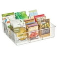 thumbnail image 6 of mDesign Plastic 6 Compartment Kitchen Pantry Drawer Divided Organizer Bin, Clear, 6 of 8