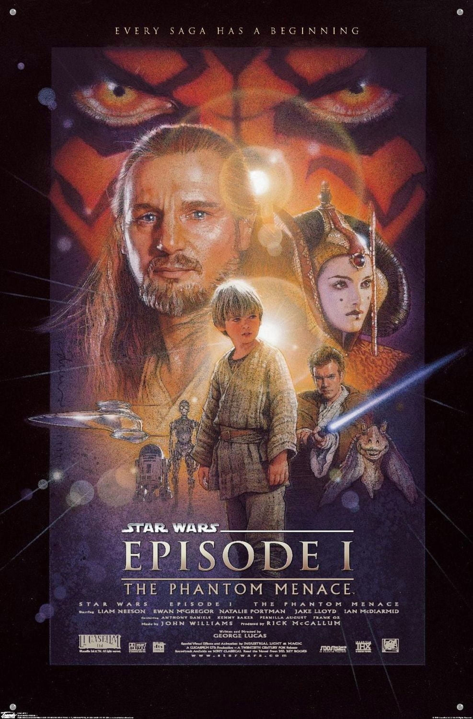 Star Wars: The Phantom Menace - One Sheet Wall Poster, 14.725" x 22.375"