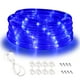 thumbnail image 1 of Areful Luces LED azules, luces de cuerda de 16 pies, iluminación de tira azul conectable y flexible, LED de alto brillo 3528 con cubierta de PVC transparente, resistente al agua para uso en interiores, 1 of 5