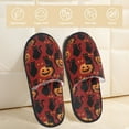 thumbnail image 2 of House Slippers for Women Men - halloween cat pumpkins Lightweight House Shoes Fuzzy Slippers, Soft Slip-On Cozy House Slippers for Woman Indoor Outdoor, 2 of 7