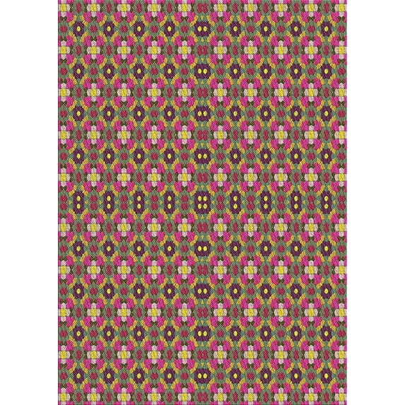 Ahgly Company Indoor Rectangle Patterned Brown Abstract Area Rugs, 8' x 12'