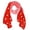 Red, variant on Women's Patriotic Star Print Lightweight Long Scarf