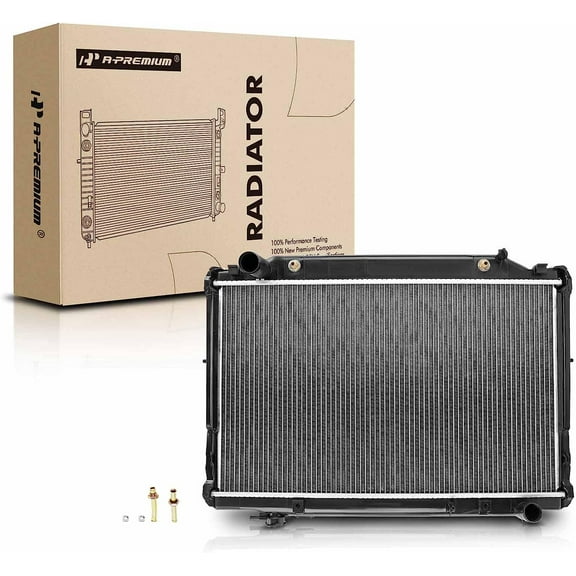 A-Premium Engine Coolant Radiator with Transmission Oil Cooler Compatible with Toyota Land Cruiser 1993-1997 & Lexus LX450 1996-1997 Automatic Trans. Replace# 1640066040, 1640066081