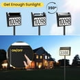 thumbnail image 5 of Solar Address Signs for Yard, Solar Powered House Numbers for Outside Light Up with 3-Color in 1, IP65 Waterproof LED Illuminated Plaques In Ground for Patio, Garden, 5 of 9