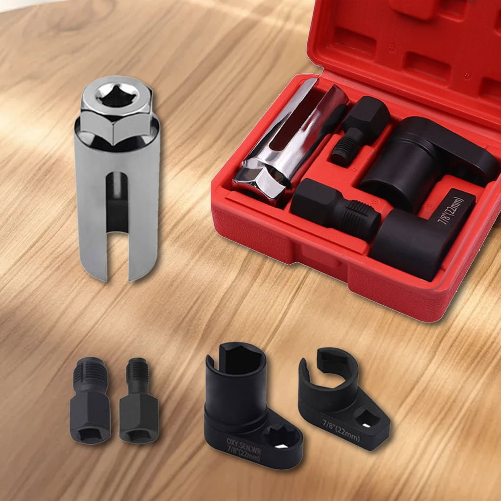 5Pcs Oxygens Sensors Removers Wrench and Thread Chaser Tool O2 Sensors Socket Auto Oxygens Sensors Socket Removal Tool