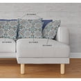 thumbnail image 4 of 20â Green Orange Cloverleaf Boho Zippered Suede Throw Pillow, 4 of 4