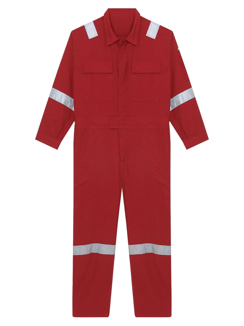 inhzoy Men's Long Sleeve Work Coveralls Jumpsuits Mechanic Uniform