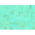 thumbnail image 1 of Ahgly Company Machine Washable Indoor Rectangle Solid Turquoise Blue Modern Area Rugs, 6' x 9', 1 of 4