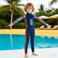 thumbnail image 2 of Piomll Boys Swimsuits Long Sleeve Sun Rash Guard Wetsuit Surfing Snorkeling Kids Beachwear, 2 of 3