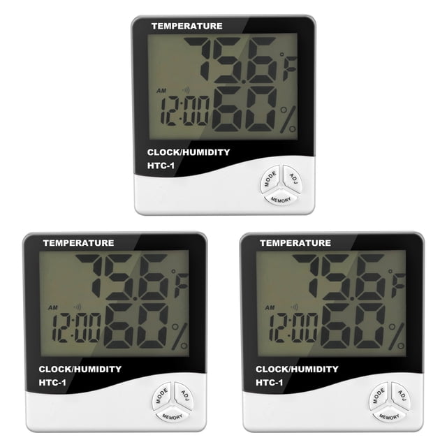 3X Digital LCD Interior Habitacion Exterior Temperatura Electronica Humedad Medidor Termometro Higrometro Estacion