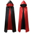 thumbnail image 2 of MuZeFu Medieval Women Cloak Patchwork Hooded Casual Party Retro Gothic Long Cloak Stage Outfit, 2 of 9
