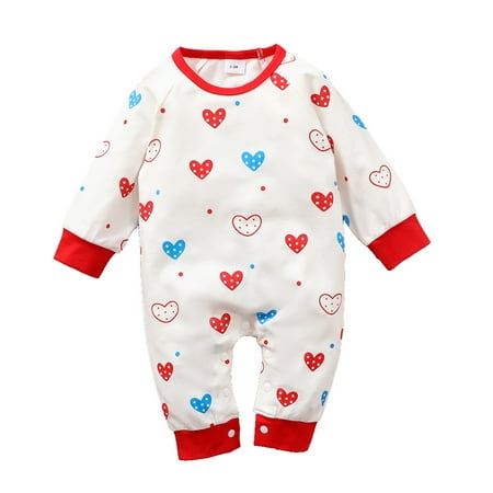 

Jeborah Newborn Infant Baby Girls Boys Heart Polka Dot Print Romper Jumpsuit Clothes Discount