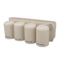 thumbnail image 4 of Soporte para cepillos de dientes de pared, multifuncional, dispensador de pasta de dientes para baño, 4 tazas, 4 of 14
