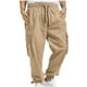 thumbnail image 1 of Puntoco Pantalones casuales largos para hombre, pantalones casuales de moda para hombre, cintura elástica con bolsillos, pantalones deportivos, 1 of 4