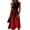 Deep Red, variant on Women's Ombre Tunic Dress, Sleeveless Gradient A-Line Midi Dresses, Elegant Ruched High Waist Wedding Guest Cocktail Party Gown