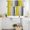 Gray Yellow, variant on Purple Gray Ombre Kitchen Curtains Sets for Windows 36 Inch Length, Vintage Country Wooden Rod Pocket Window Treatments Tier Curtains and Valances Set for Bedroom/Bathroom