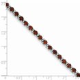 thumbnail image 2 of 925 Sterling Silver Garnet Diamond Bracelet Gemstone, 2 of 6