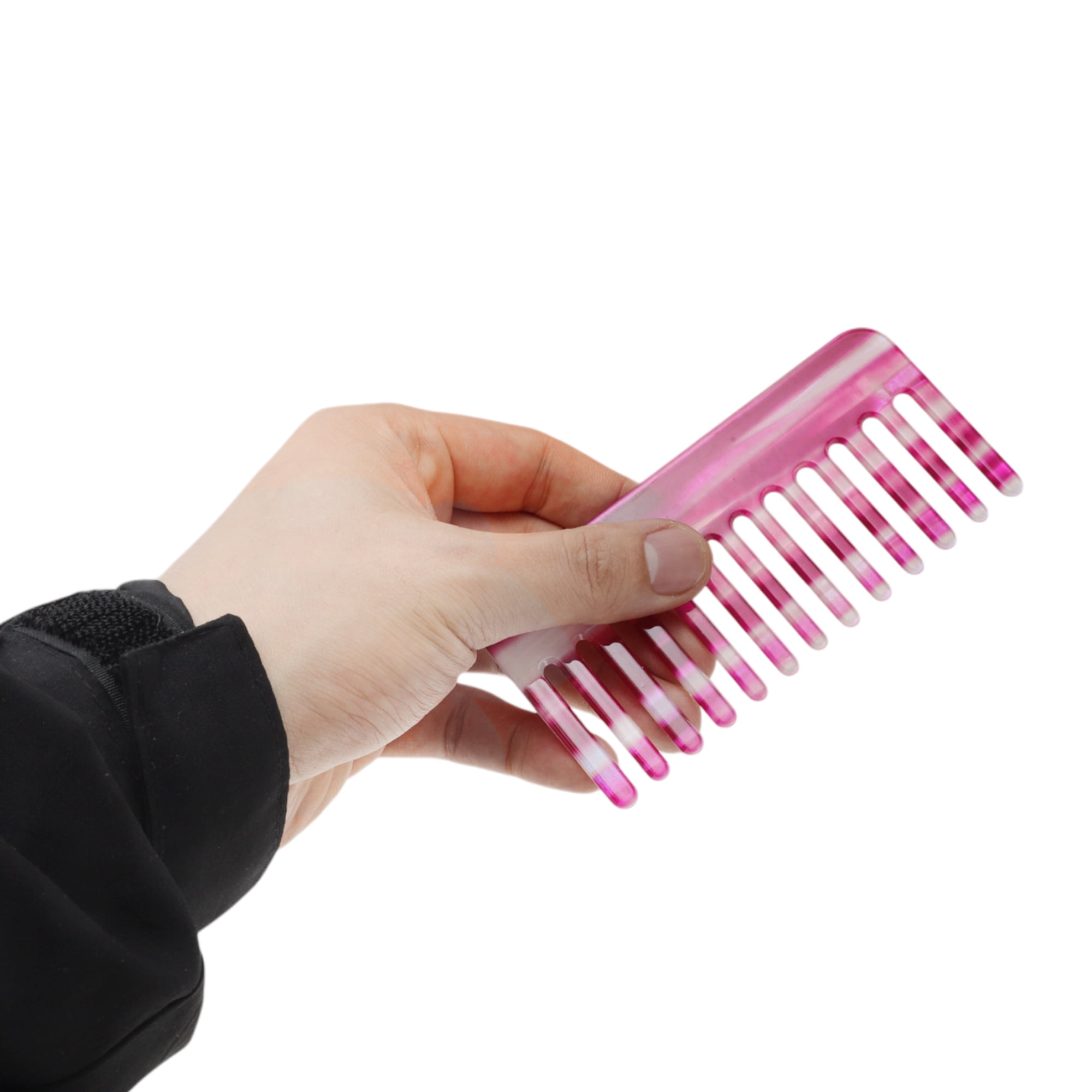 Unique Bargains 1 Pc Vintage Portable Wide Tooth Comb for All Hair Types Colorful Purple