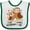 White and Green, variant on Inktastic My Grandma Loves Me Cute Owl Family Boys or Girls Baby Bib