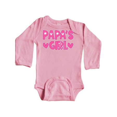 

Inktastic Papa s Girl Gift Gift Baby Girl Long Sleeve Bodysuit