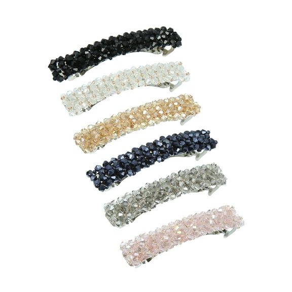 Vocoste Hair Barrette Rhinestone Hair Side Clip Pin Hair Accessories for Women Girls 6Pcs