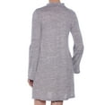 thumbnail image 3 of KENSIE Womens Gray Lace Ruched Heather Kimono Sleeve Crew Neck Mini Sheath Sweater M, 3 of 3