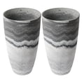 thumbnail image 1 of Algreen Acerra 12 x 20" Curved Patio Vase Garden Planter, Marble (2 Pack), 1 of 9