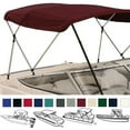 thumbnail image 1 of EliteShield 3 Bow Bimini Top Boat Cover Burgundy 3 Bow 72" L 46" H 67"-72" W with Boot and Rear Poles, 1 of 4