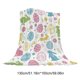 thumbnail image 3 of Manta de conejito de Pascua con estampado de huevos de colores | Manta de poliéster suave de 130 x 140 cm para sofá cama | Decoración navideña de primavera para habitación infantil, 3 of 7