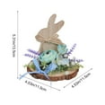 thumbnail image 2 of Cheapark Easter Wooden Ornament Simulated Egg Flower Rabbit Craft Decorative Desktop Accent Festive Spring Home Holiday Decoration, 2 of 6