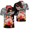 thumbnail image 3 of Personalized Name Bowling Polo Shirts 3D for Men and Women, Bowling Shirt, Bowling Shirts for Men Team Bowling Shirt (Orange, M), 3 of 10
