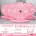 thumbnail image 2 of Synergee Bumper Plates – Durable Olympic Weight Plates, Low-Bounce Rubber for Strength Training, Powerlifting, and Functional Workouts., 2 of 6