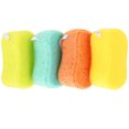 Qiushaoyue 4 Pcs Exfoliating Loofah Bath Sponge Pads Pack Natural Spa