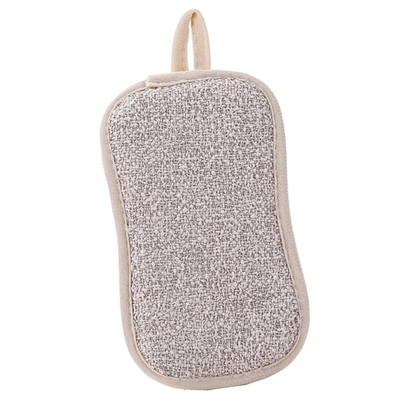 6 esponjas lavables y reutilizables para fregar platos de cocina para el hogar. Beige