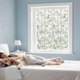 thumbnail image 3 of Spring Flowers Window Privacy Film, Yellow Pink Floral Leaves Country Farm Plants Static Cling UV Sun Blocking Heat Control Window Tint Day and Night, Non-Adhesive One Way Privacy Cover 17.7''x39.3'', 3 of 7