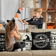 thumbnail image 6 of Halloween Decorations Pillow Covers 18x18 Set of 4 Halloween Decor Indoor Outdoor Hocus Pocus Farmhouse Saying Halloween Decorative Clearance Cushion Cases Party Supplies for Home Sofa Couch Bed Chair, 6 of 6