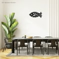 thumbnail image 3 of Darwin Fish with Jesus In Stylish Lettering Laser Cut Solid Metal Decorative Home Accent Wall Sign Hanging, 3 of 6