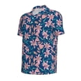thumbnail image 3 of Daiia Lilies Flowers Pattern Men’s Polo Shirts,Solid Deck Shirt,Classic Fit, Breathable Cotton Polo for Casual and Sport Wear-Large, 3 of 9