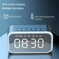 thumbnail image 4 of Boc Alarm Clock Multifunctional High Fidelity LED Mirror Screen Bluetooth-compatible5.0 Stereo Loudspeaker Alarm Clock for Bedroom, 4 of 10