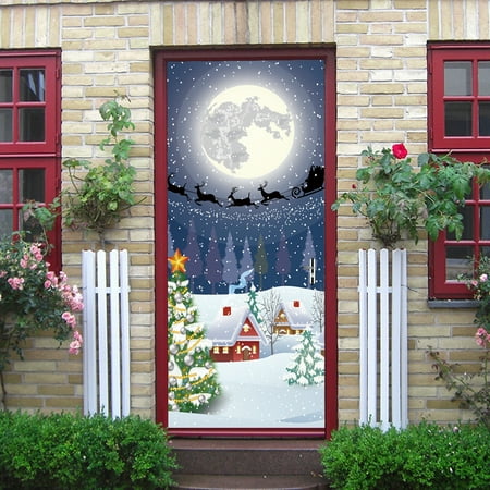 Christmas Eve Door Cover Holiday Covers Decoration 30 Inch By 6 5