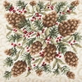 thumbnail image 3 of Rustic Pine Needlepoint Christmas Holiday Throw Pillow, 12" x 16", 3 of 4