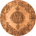 thumbnail image 1 of Ahgly Company Indoor Round Abstract Orange Contemporary Area Rugs, 5' Round, 1 of 1