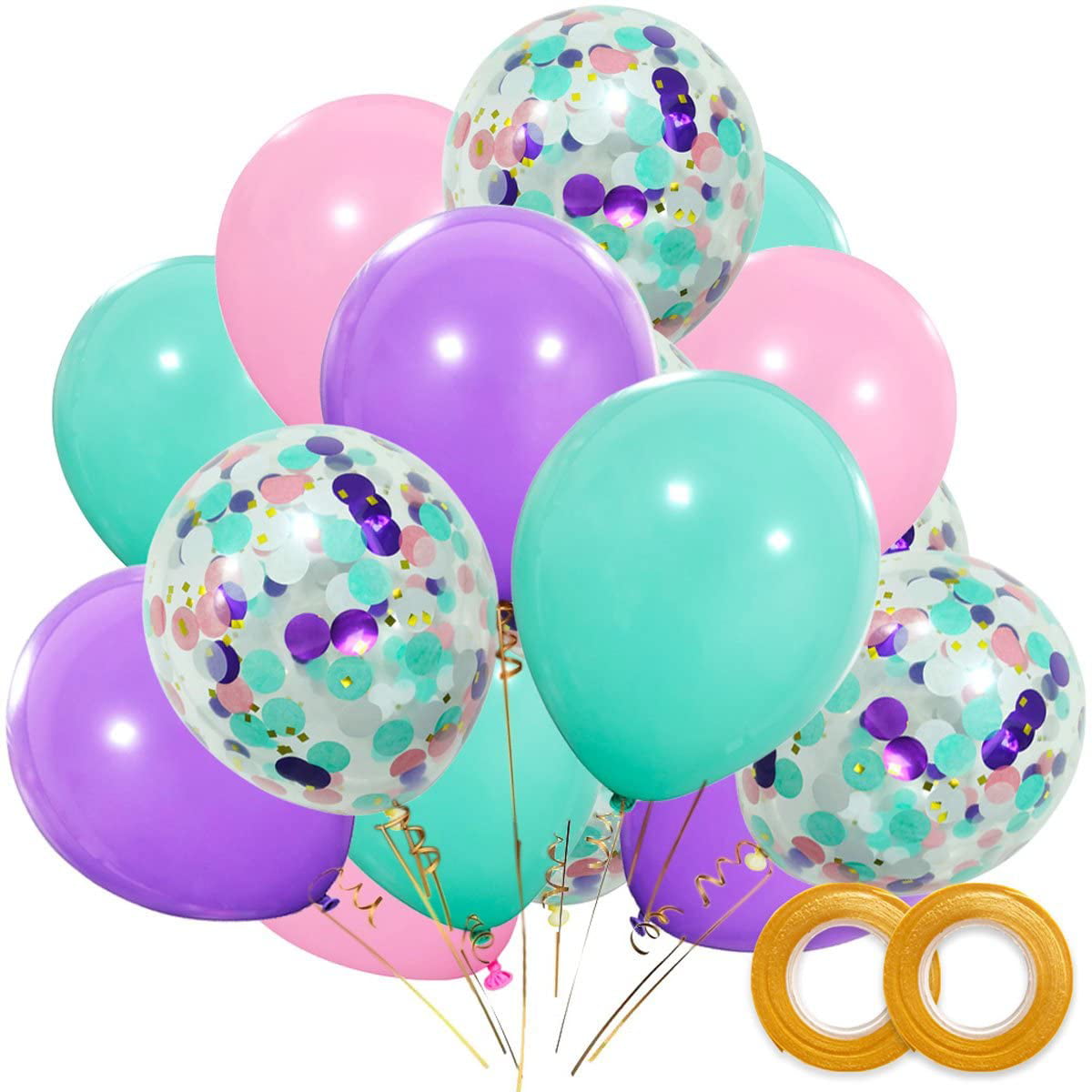 15 x Unicorn Confetti 12'' Balloons Birthday Party Baby Shower Wedding Decor 