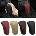 thumbnail image 2 of Luxurious Leather Car Shifter Covers Breathable Gear Sleeve Breathable Accessories for Enhances Driving Comfort, 2 of 8