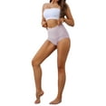 thumbnail image 2 of INSPIRE CHIC Women's High Waist Full Coverage Brief Tummy Control Underwear Panty L Purple, 2 of 4