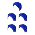thumbnail image 1 of ZLight Turban Breathable Assorted Colors Single Layer Elastic Comfortable Polyester Head Scarf Wraps Hair Bonnet for Women Sapphire blue Standard 5Set, 1 of 6