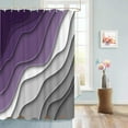 thumbnail image 2 of Shower Curtains 72 x 72 Inches Purple Grey Modern Geometric Bath Curtain Abstract Beach Waterproof Polyester Fabric Bathroom Curtain with 12 Hooks Decoration, 2 of 6
