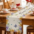 thumbnail image 5 of Spring Wildflowers Table Runner 48 Inches, Watercolor Tulip Floral Leaf Plant Beige Bed Runner Dresser Scarves Tabletop for Indoor Outdoor Parties/Ceremony/Banquet, 13" x 48", 5 of 8