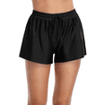 thumbnail image 1 of Hilor Women's Swim Board Shorts Plus Size Drawstring Swim Bottoms High Waist Swim Shorts, 1 of 6